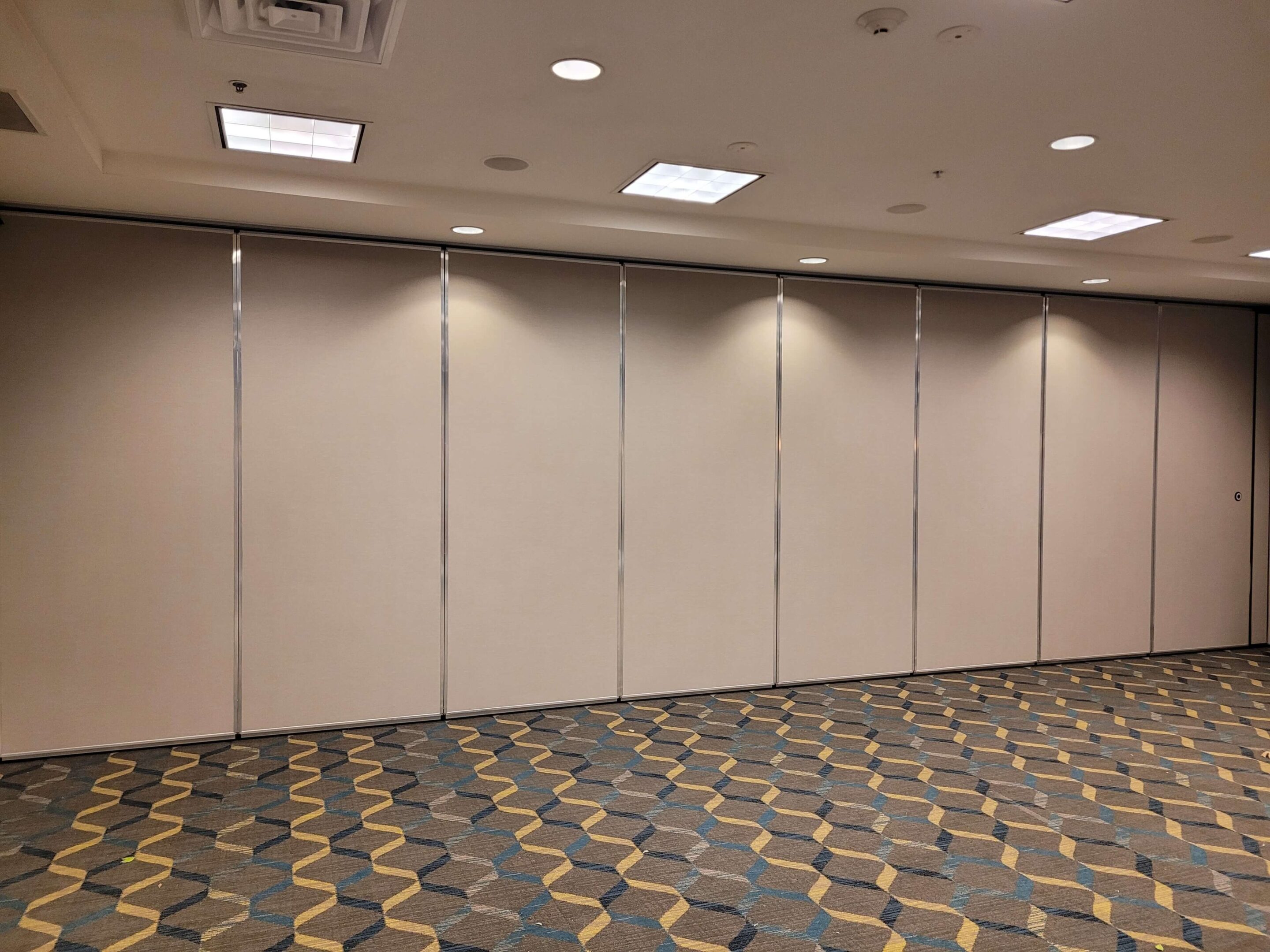 Completed commercial operable partition wall